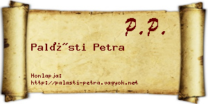 Palásti Petra névjegykártya